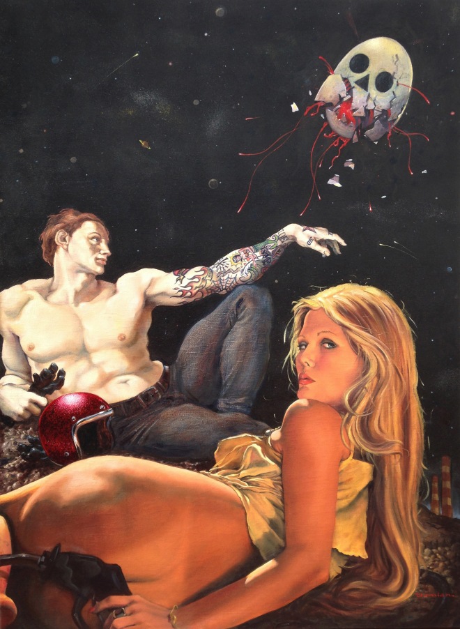 Damian Fulton, Adam's Rib Damian, 2014, oil on canvas, 36x46 inch